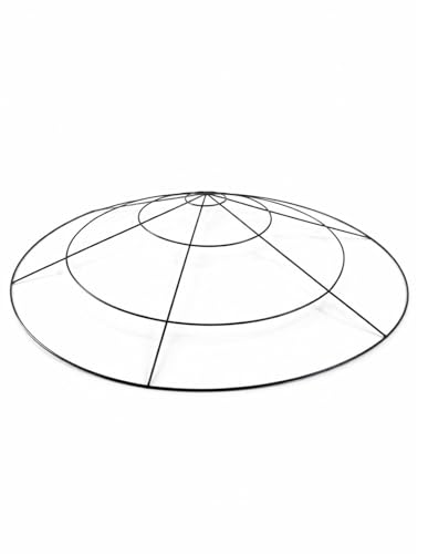 Jardin202 - Aro de Sombrilla de Hierro | Estructura Electrosoldada | Especial Brezo y Esparto | Diametro 1.65m - 1.86m - 2.20m | Negro | Diámetro: 1,86 Metros (Negro)