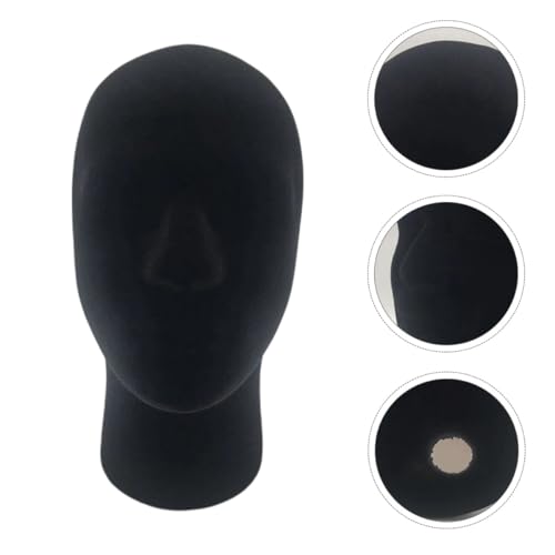 Cabeza masculina negra de estructura simple para exhibir pelucas 8