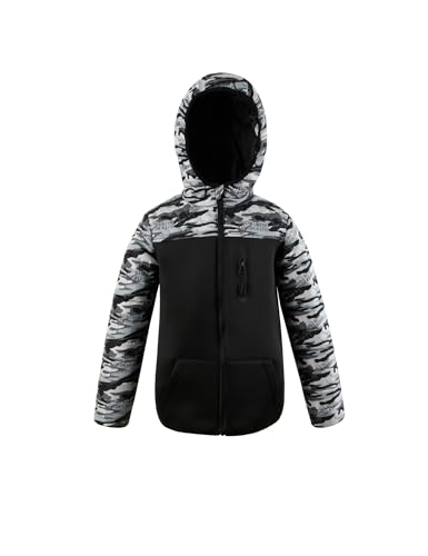 Lansbojun Hooded Puffer Jacket for Boys Lightweight Water-resistant Kids Clothes Winter Coat
