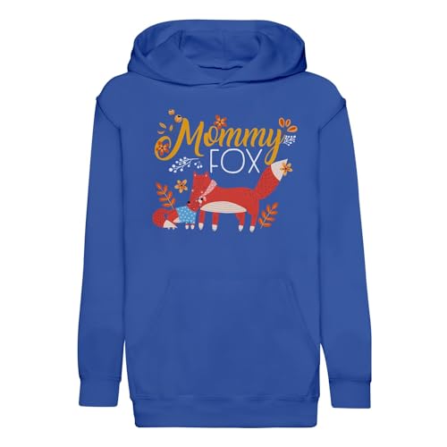 Sweat à capuche enfant maman renard en maille premium douce