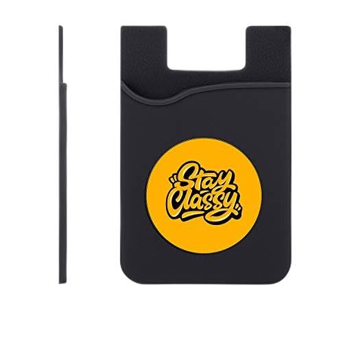 Set of 3 Cell Phone Card Wallet, Silicone Phone Card Id Cash Wallet with 3M Adhesive Stick-on Stay Classy Printed Designer Mobile Wallet for Your Phone & Tablet-image-37