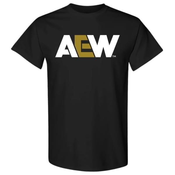 AEW Logo T-Shirt (White & Gold)