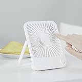JISULIFE Desk Fan Battery Rechargable Fan，4500mAh 180°Foldable Portable Personal Fan, 4 Speeds...