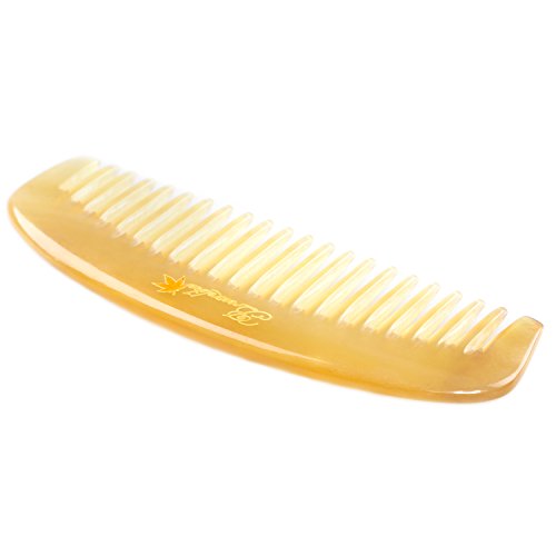 Peine de Dientes Anchos de Cuerno Natural para Mujer miniatura 2