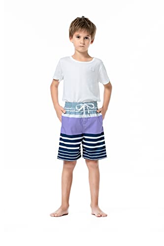 Kute 'N' Koo Boys Swim Trunks, Striped Quick Dry Boys Swim Shorts Boys Boardshorts #TOP1