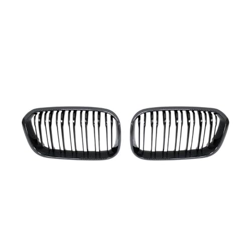 Grille avant pour Série 1 F20 F21 LCI look carbone double lamelle look sportif élégant