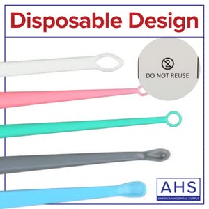 AHS American Hospital Supply Ear Curettes | Ear Wax Removal Tool (Pink - 3 mm - Round Tip)
