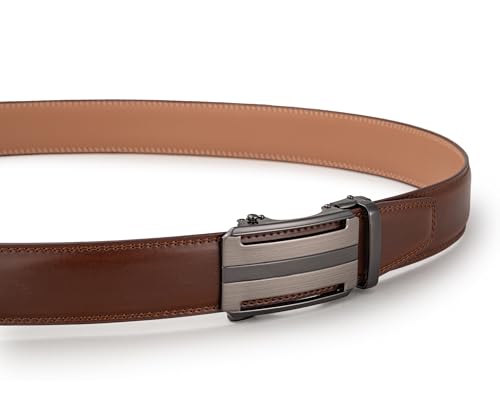 Image of Men's Belt, Ratchet Dress Casual Belt with Adjustable Automatic Buckle Trim to Fit