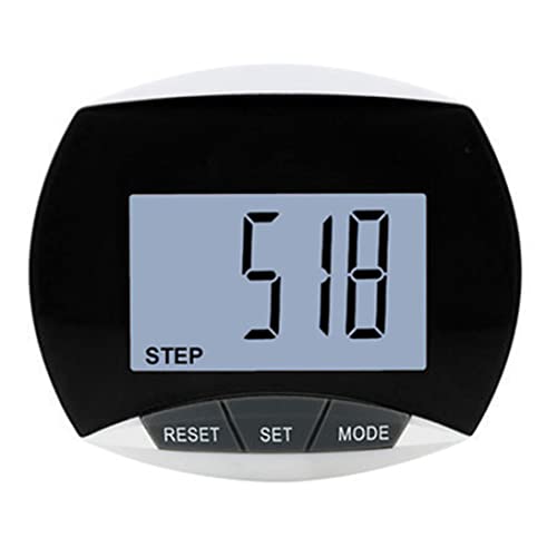 Rachlicy Step Counter 3D Walking Pedometer with Clip and Lanyard Accurate Step with Large Display Black