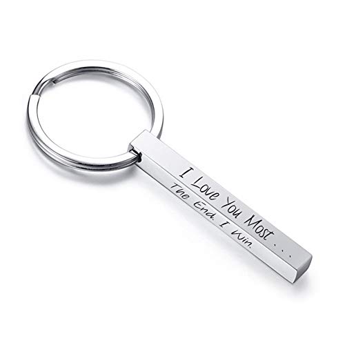 Personalized Vertical Cuboid Bar Keychain With Name For Dad Custom Engraved Bar Keychain For Boyfriend #TOP1