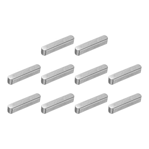 uxcell 10Pcs Round Ended Feather Key, 3 x 3 x