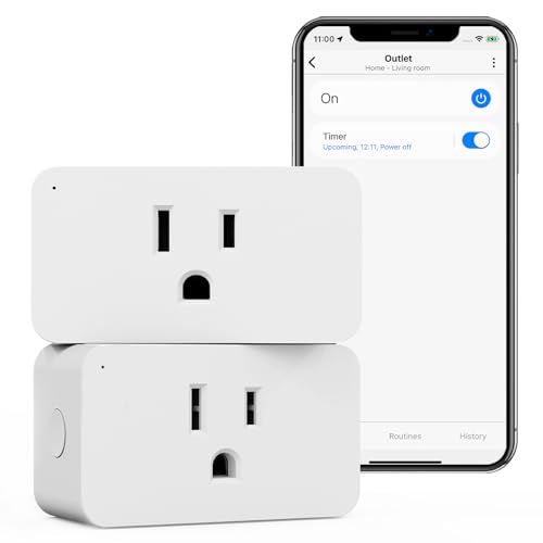 Zwave 800 Series 2-Pack Smart Plugs with Range Extender