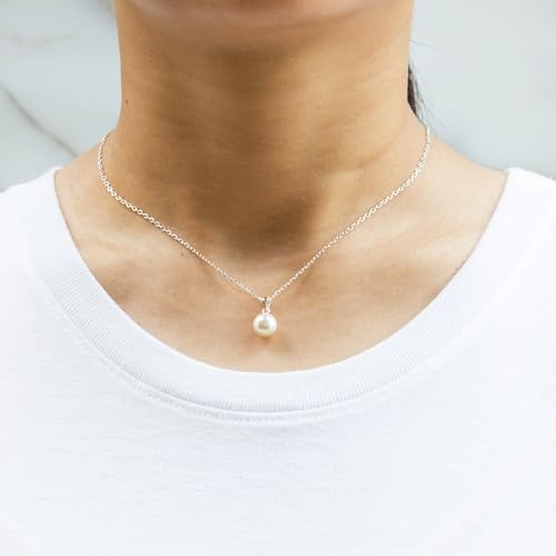 Philip Jones Sterling Silver White Shell Pearl Necklace - Image 3