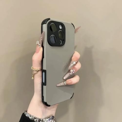 Coque souple antichoc grise pour iPhone 16 Pro Max anti-trace