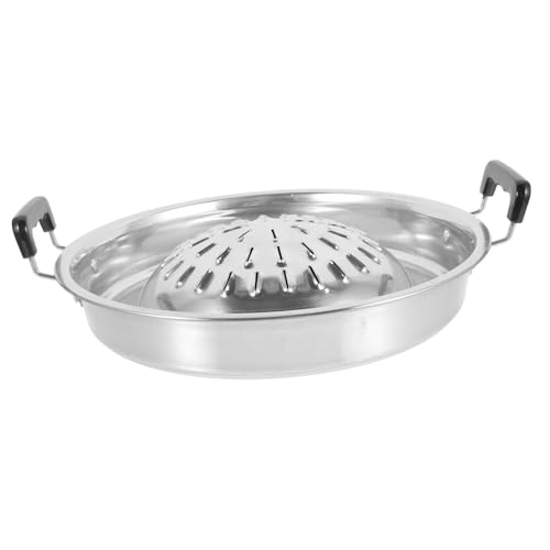 Ciieeo Bandija Metálica Multiusos Para Barbacoa Estufa Coreana Accesorios Para Parrilla