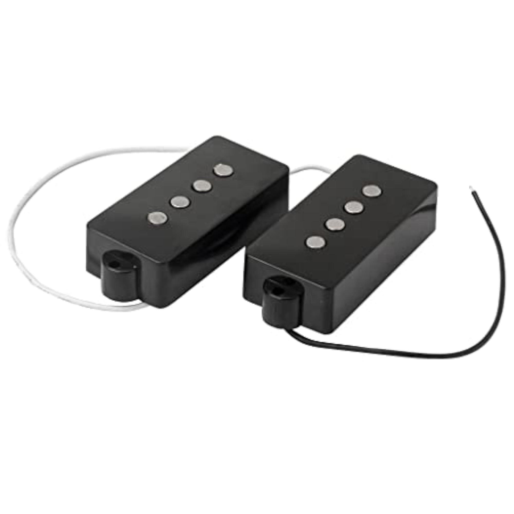Black Noiseless 4 Strings Jazz Bass Guitar Pickups Set