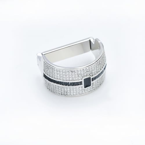 Sparkling Crystal Men's Neck Tie Ring Tie Clasp Necktie Clips Holder Tie Accessories with Box for Wedding Jewelry Gift3