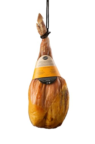 PACK GEREIFTER VORDERSCHINKEN, ganzes Stück + Schinken + Messer. 4,5 kg, 12 Monate gereift. Ideal als Geschenk.