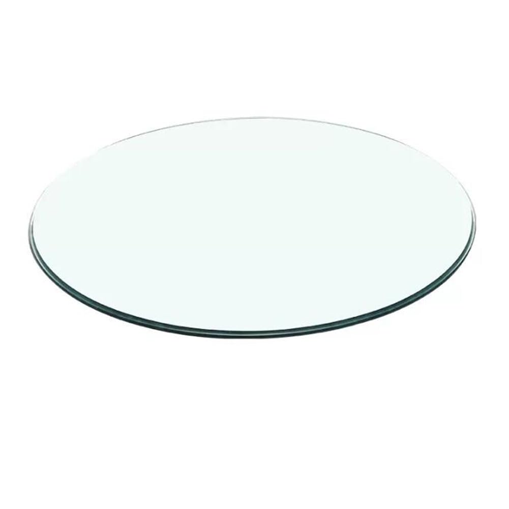 Vetro Temperato Pigro Giradischi per Tavolo da Pranzo Superficie Spessa 3/8 Piano del Tavolo Trasparente Bordo Lucidato A Matita Multiuso Tavolo da caffè Tavolo da Ristorante(Size:100cm)
