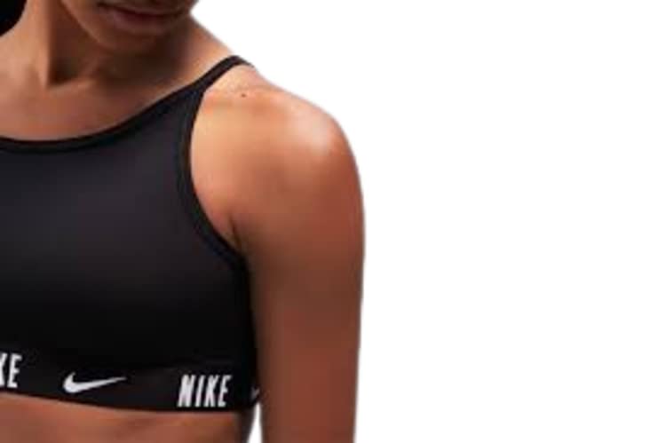 Nike Girl's Trophy Bra (Little Kids/Big Kids) Black/White XS (6X Little Kid)2