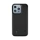 Gladgogo Akkuhülle für Samsung Galaxy S24, 7000 mAh, wiederaufladbares Ladegerät mit Ständer und USB, Schwarz