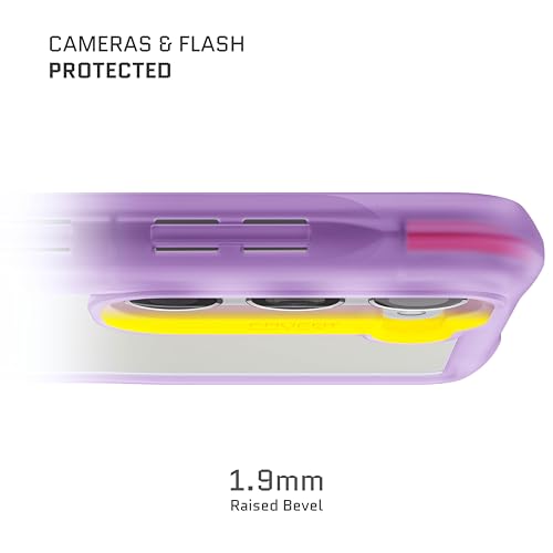 Image of Ghostek Covert Clear Galaxy S23 Phone Case with Military Grade Shockproof Protection, Non-Slip Grip, Protective Silicone Cover Designed for 2023 Samsung S23 (6.1 inch) (Purple)