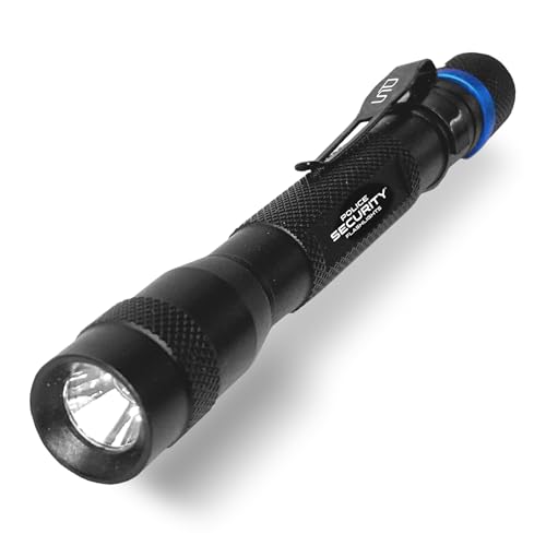 Police Security Inspector LED Pocket Flashlight – Bright 120 Lumen Mini Handheld Light with Belt Clip, Compact, Impact-Resilient, Portable Everyday Light for Home, Auto, Workshop, and Outdoors