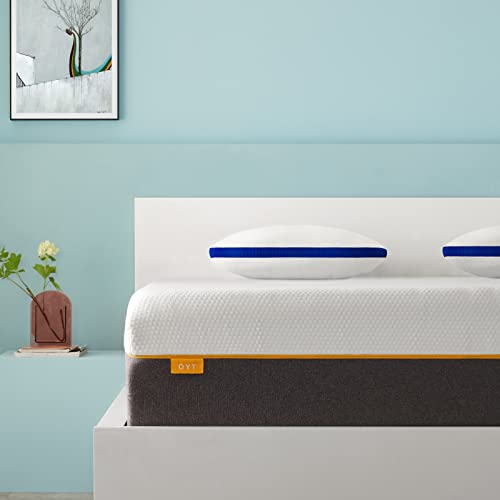Oyt 8" Full Size Mattress And Standard Size Pillow 2-Pack, Gel Memory Foam Twin Bed Mattress In A Box And Cooling Shredded Memory Foam Pillows With Certipur-Us Certified Foam For Sleep Supportive #TOP10