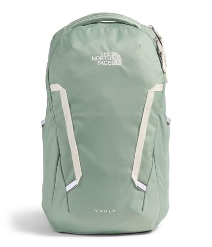 Image of The North Face Women's Vault Everyday Laptop Backpack - Commuter Travel Bag, Water-Repellent, Spacious Main Compartment, Slate Moss /White Dune, One Size