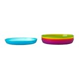IKEA - KALAS Children Color Plates, Set of 6, Diameter: 7 1/2' Height 2'