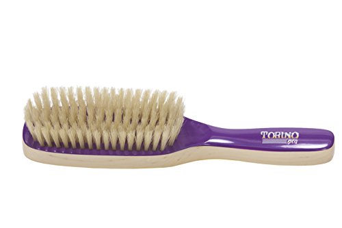 Torino Pro #270 / Boar Bristle Paddle Hair Brush / Soft Natural Boar Bristles / Great for thinning hair and to lay down frizzy hair / Great 360 Wave Brush