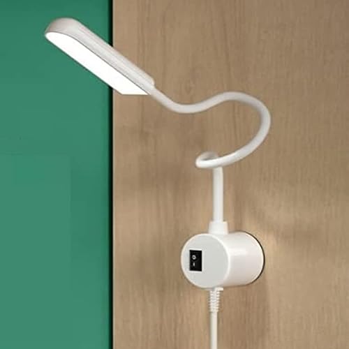 Image of Lucky Store 10W LED Magnetic Mounting Base Lamp for Home Study, Reading Book, Bedside, Flexible Desk Light, Table Lamp with Toggle Switch - White