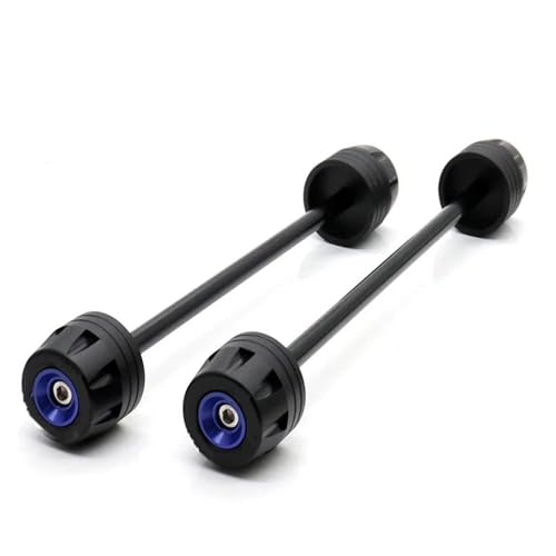 DZNEFYUP Sturzbügel Für Aprilia RS Für Tuono 660 2021-2023 RS660 2022 Motorrad Hinterachse Vorderachse Gabel Crash Sliders Schutz Radnabenschutzblock(Blau)