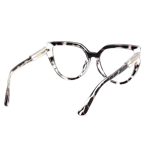 Image of Zeelool Stylish Oversized Cat Eye Blue Light Blocking Glasses for Women Joyce JGT550502-07 Tortoise