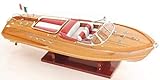 riva aquarama special lamborghini Breite: 20 cm Casa Padrino Luxus Holzboot Speedboot Riva Aquarama Naturfarben/Rot/Weiß 64 x 20 x H. 23 cm - Handgefertigtes Deko Modellboot Schiff Boot