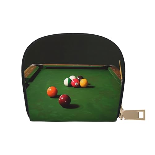 Billiard Printed Credit Card Wallet for Women Men Cute Zipper Card Cases Holder Mini Coin Purse with 12 Card Slots