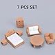 KARLOR Puppenhaus Möbel Set, 7 Stück Puppenmöbel Sofa Bett Nachttisch Schrank Sessel Tisch, Puppenhaus Zubehör Deko 1:12 Puppenhaus Wohnzimmer Schlafzimmer Balkon Miniatur Möbel Dollhouse