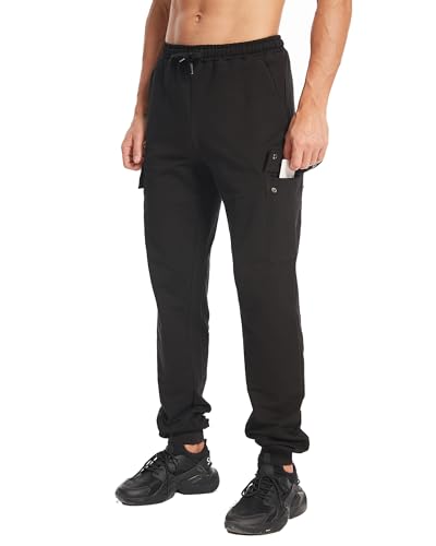 34/36 Inseam Sweatpants for Tall Men Extra Long Joggers Workout Pants with Zipper Pockets