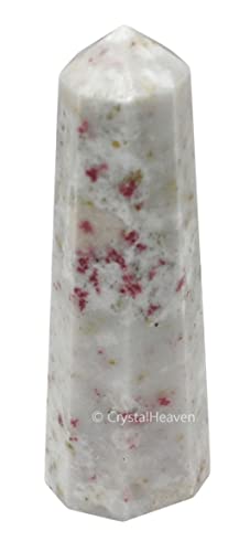 Image of Crystal Heaven Certified Cinnabarite Crystal Tower Obelisk Point for Chakra, Healing and Balancing - AAA Grade Original Certified Gemstone Agate for Reiki Meditation Yoga Spiritual (2-3 Inches)