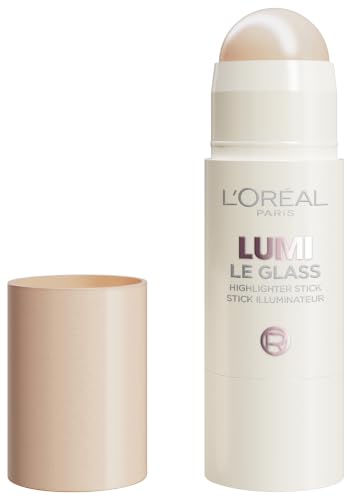 LOréal Paris Lumi Le Glass Highlighter Sticks Make up Teint für das Gesicht Contouring Für einen strahlenden Teint Leicht aufbaubar Ganztägiger Halt Glass Skin Farbe: 610 PEARL ECLAT 1 x 7 ml