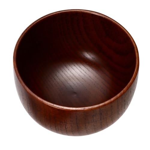 Generico Ciotola da Barba in Legno Massello per Sapone Barba Resistente e Liscia per Schiuma Ricca Tazza Rasatura Uomo Design Elegante e Naturale