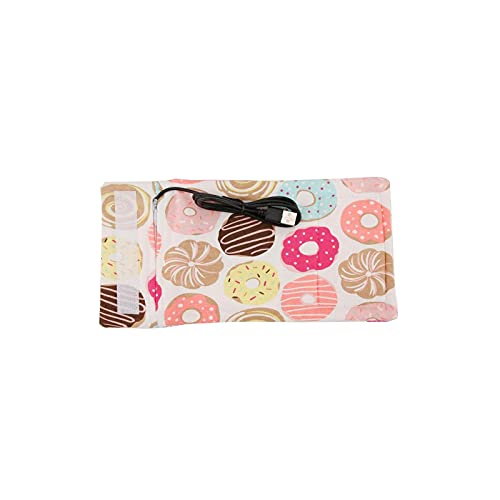Image of USB Baby Bottle Warmer Travel Bottle Warmer, On The Go Bottle Warmer USB Bottle Warmer Portable Bottle Warmer for Babie, Portable Milk Heater Cover(Donut Pattern)