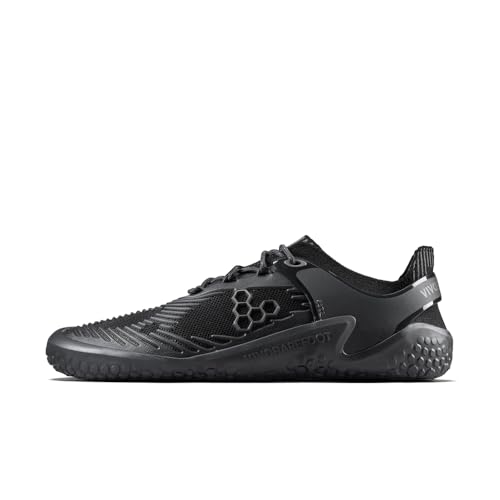 VIVOBAREFOOT Motus Strength II Mens Eclipse Drop 1 (309648-05) Herren-Barefoot-Schuhe, schwarz, geschnürt, atmungsaktiv, für den Outdoor-Einsatz, für das Fitnessstudio, flexibel, gr 46 EU