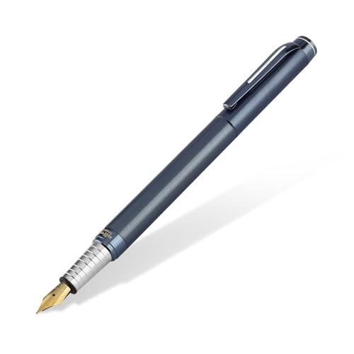 Image of Oliver Inspire Matte Blueberry Fountain Pen with T Box | Full Brass Body | No.5 Iridium Tip | Premium Plated Trims | Smooth Ink Cartridge System