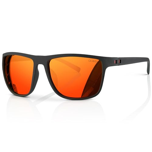 Olwen XL Rectangular Sunglasses For Large Heads (Polarized), Extra Large, Big and Tall, XL + Free Hard Case
