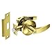 Lever Lockset, Bright Brass, ASA Strike