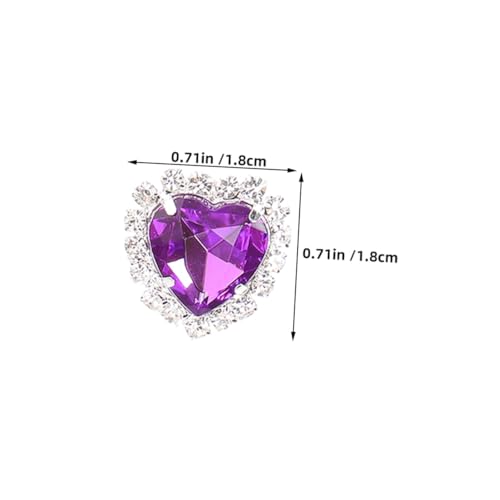 Gemas de Imitación de Corazón con Base Metálica para Customizar Ropa 2