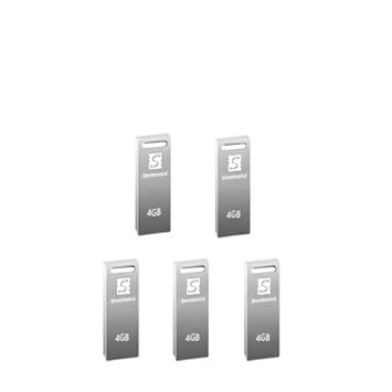 Simmtronics 4GB USB Flash Drive Metal Body with 5 Year Warranty (Pack of 5)