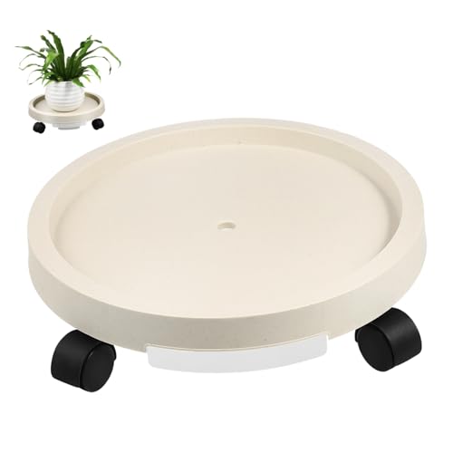 UPKOCH Plateau pour Pots de Fleurs avec roulettes Pivotantes Bac de Récupération Eau Intérieur Support Mobile Renforcé Capacité Élevée pour Plantes Intérieur