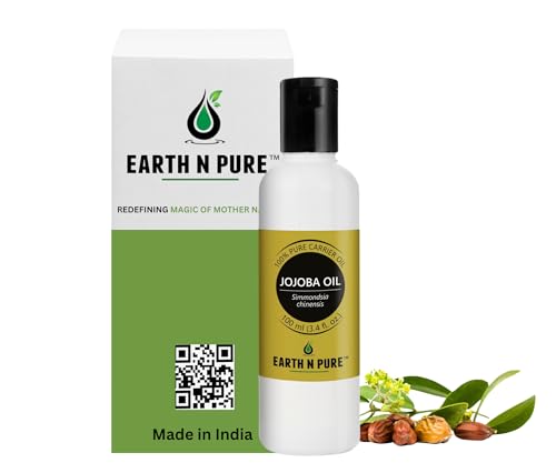 Image of Earth N Pure Jojoba Oil Cold Pressed Natural and Therapeutic Grade for Skin & Hair 100 ml